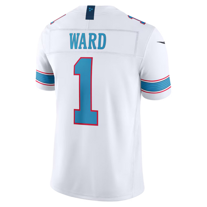 Custom Titans 2026 Vapor Light Blue White Limited Football Jersey -All Stitched