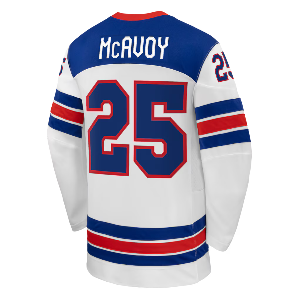 Custom 2026 USA White Royal All Stitched Hockey Jersey