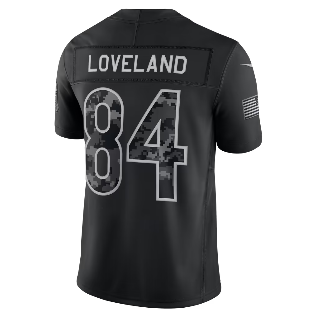 Custom Bears 2026 Salute to Service Black Limited Football Jersey -All Stitched