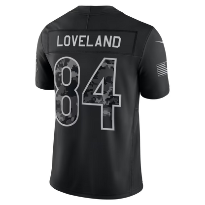 Custom Bears 2026 Salute to Service Black Limited Football Jersey -All Stitched