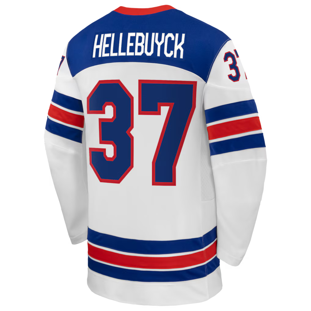 Custom 2026 USA White Royal All Stitched Hockey Jersey