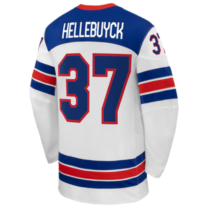 Custom 2026 USA White Royal All Stitched Hockey Jersey
