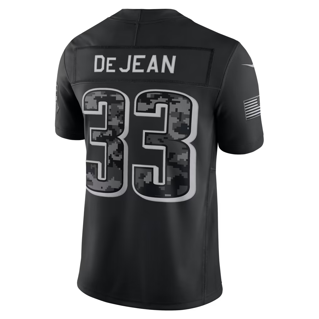 Custom Eagles 2026 Salute to Service Black Limited Football Jersey -All Stitched