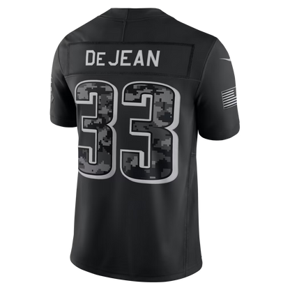 Custom Eagles 2026 Salute to Service Black Limited Football Jersey -All Stitched