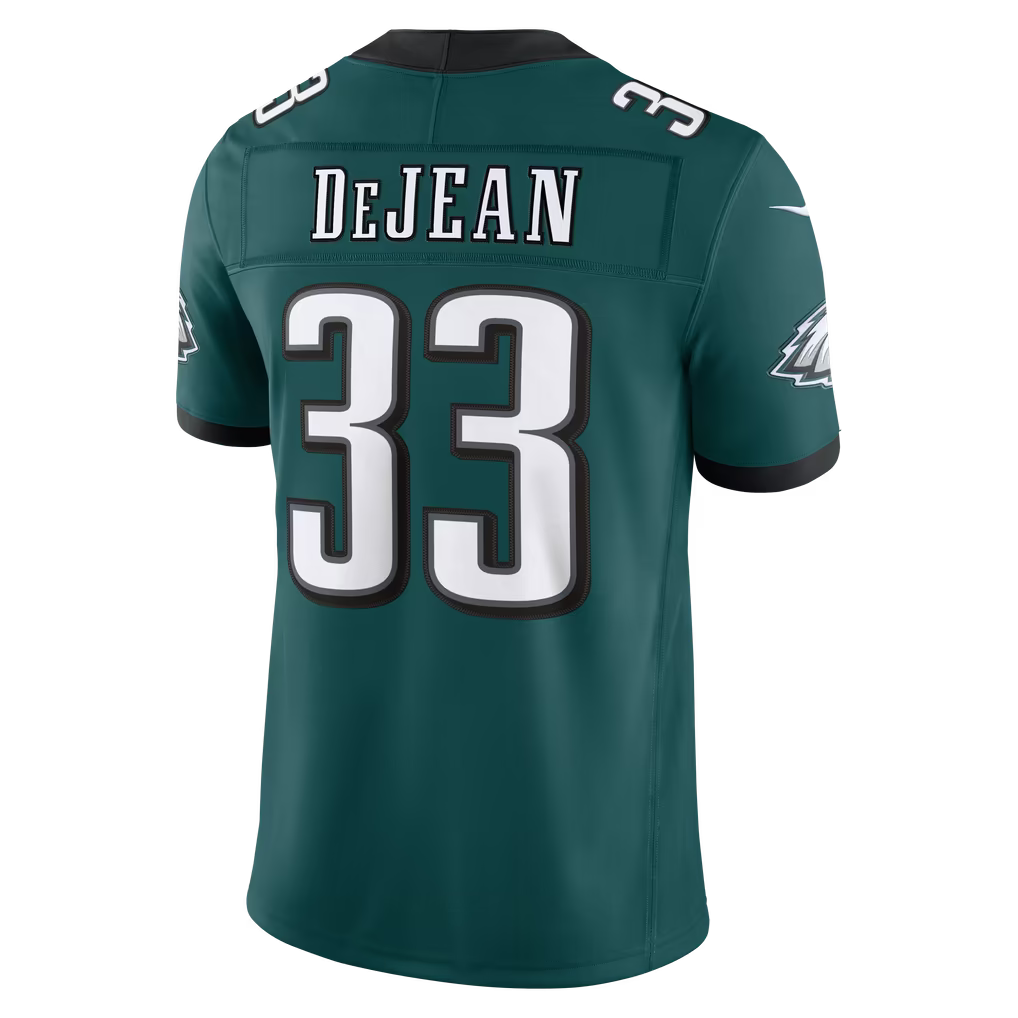 Custom Cooper DeJean Kelly Green Black White Limited Football Jersey -All Stitched