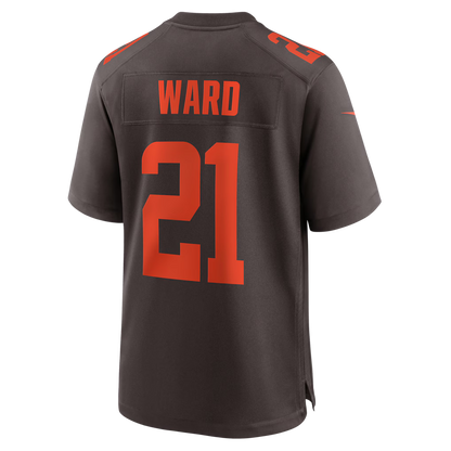 Custom Browns Alternate Brown All Stitched Jersey