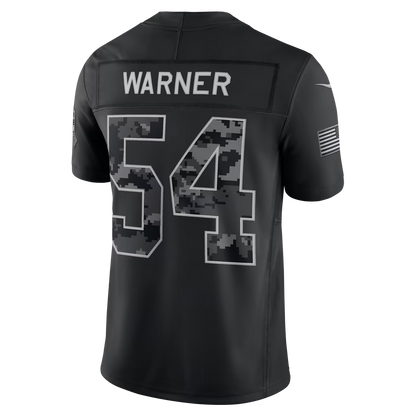 Custom Fred Warner 49ers 2026 Salute to Service Black Limited Football Jersey -All Stitched