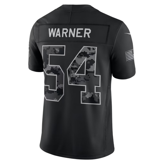 Custom Fred Warner 49ers 2026 Salute to Service Black Limited Football Jersey -All Stitched