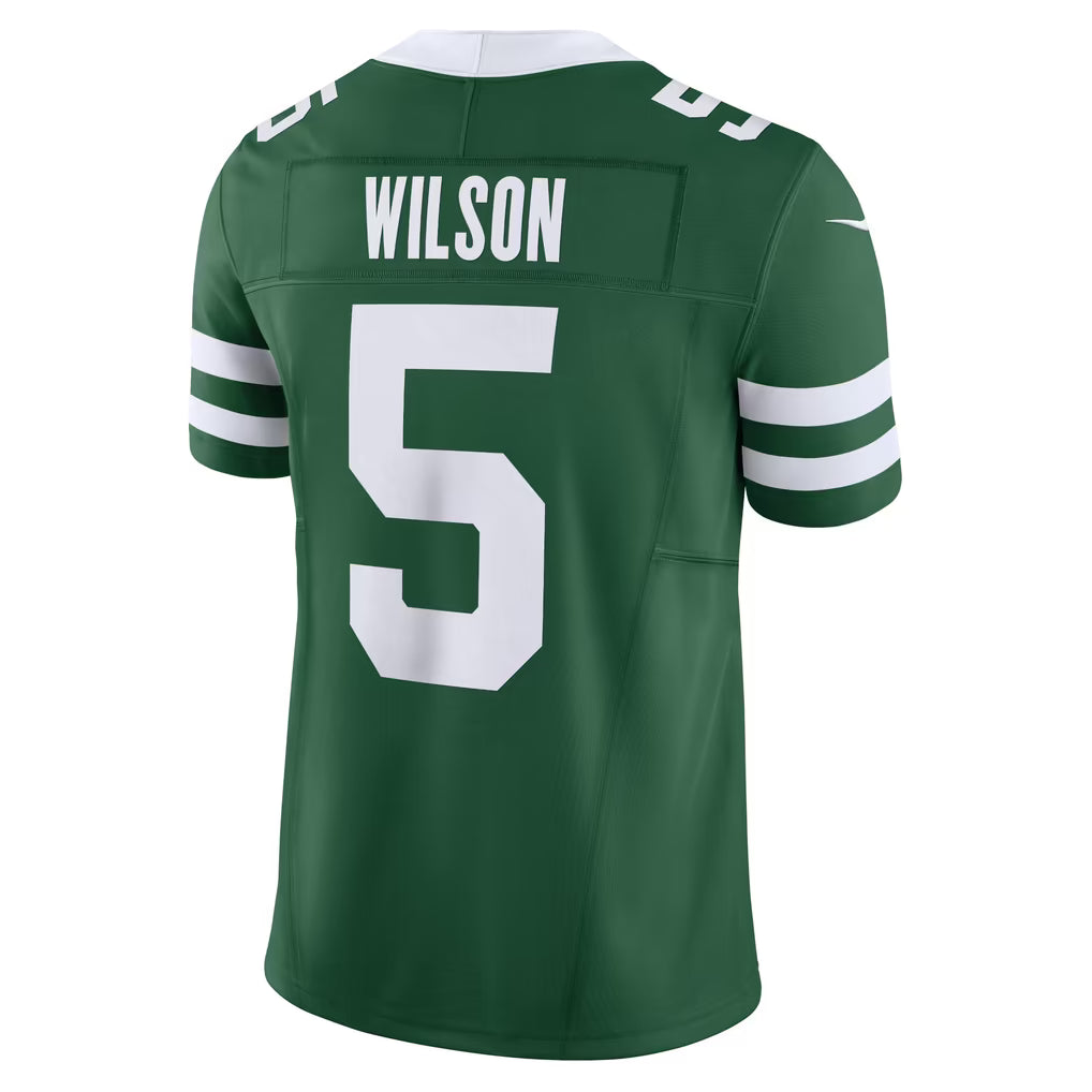 Custom Garrett Wilson Jets Legacy Green Black White Limited Football Jersey -All Stitched
