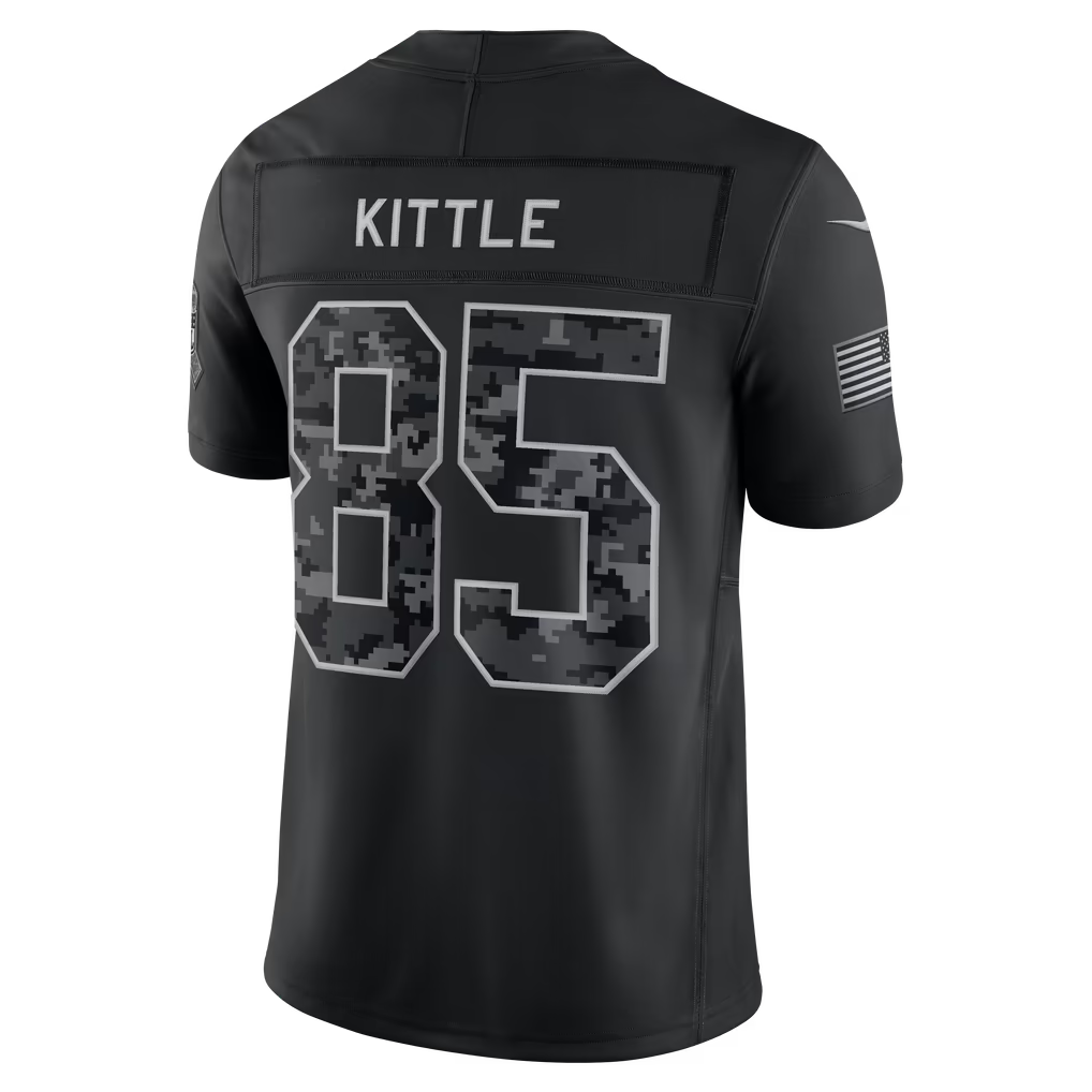 Custom Fred Warner 49ers 2026 Salute to Service Black Limited Football Jersey -All Stitched