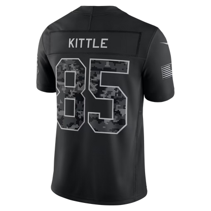 Custom Fred Warner 49ers 2026 Salute to Service Black Limited Football Jersey -All Stitched
