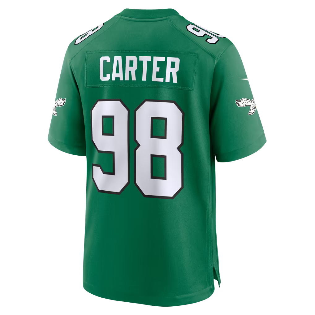 Custom Jalen Carter Kelly Green Black White Alternate Limited Football Jersey -All Stitched
