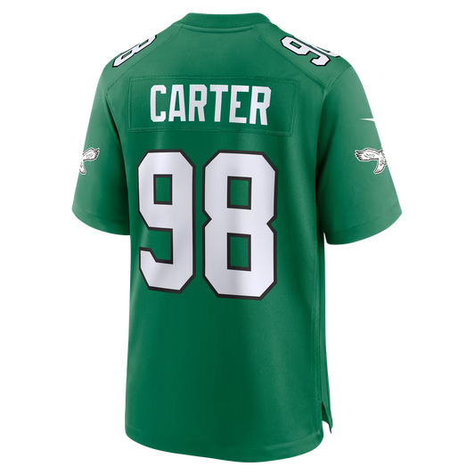 Custom Jalen Carter Kelly Green Black White Alternate Limited Football Jersey -All Stitched