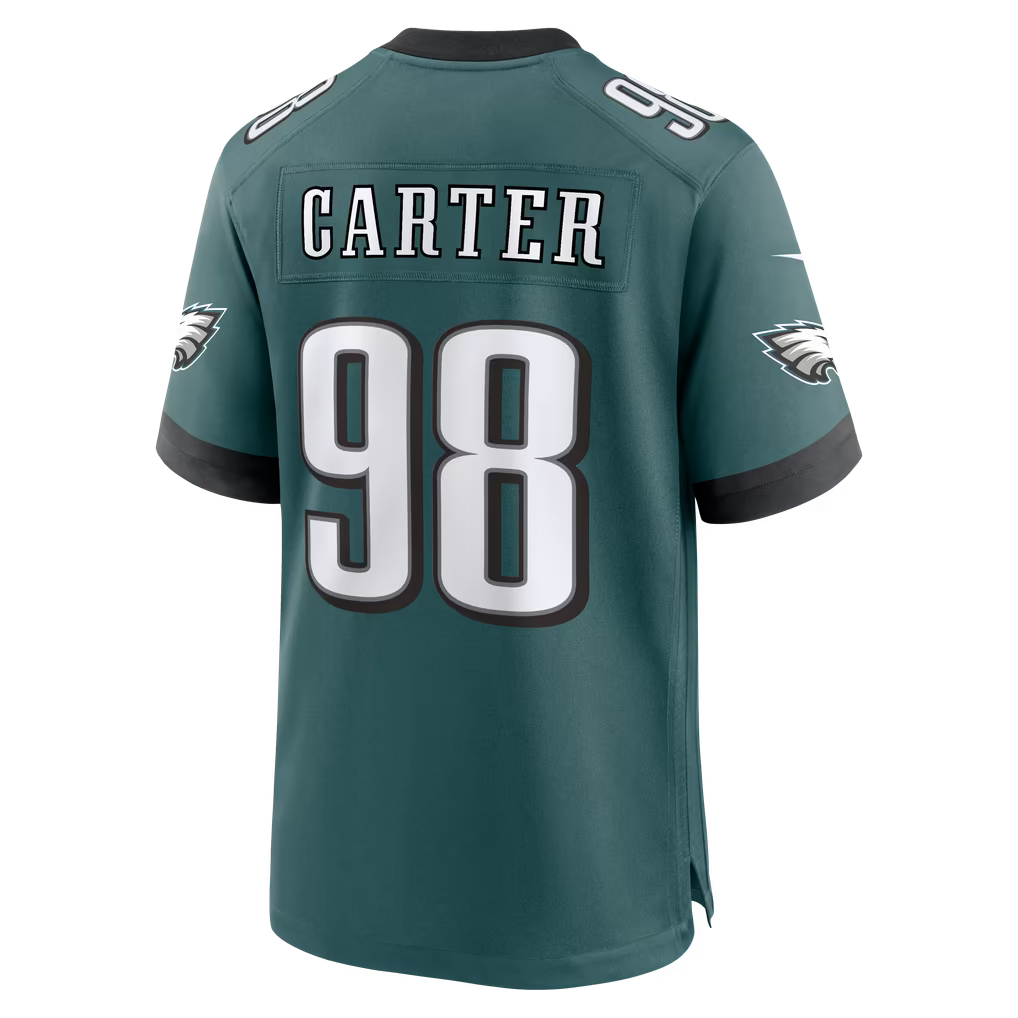 Custom Jalen Carter Kelly Green Black White Alternate Limited Football Jersey -All Stitched
