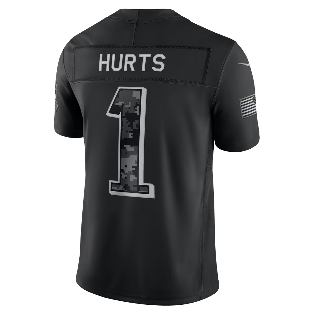 Custom Eagles 2026 Salute to Service Black Limited Football Jersey -All Stitched