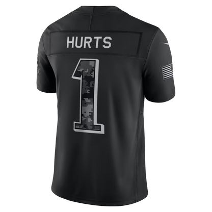 Custom Eagles 2026 Salute to Service Black Limited Football Jersey -All Stitched