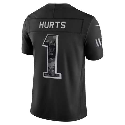 Custom Eagles 2026 Salute to Service Black Limited Football Jersey -All Stitched