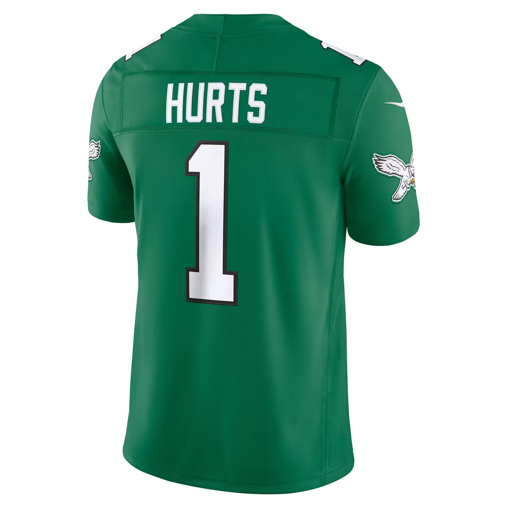 Custom Jalen Hurts Kelly Green Black White Alternate Limited Football Jersey -All Stitched