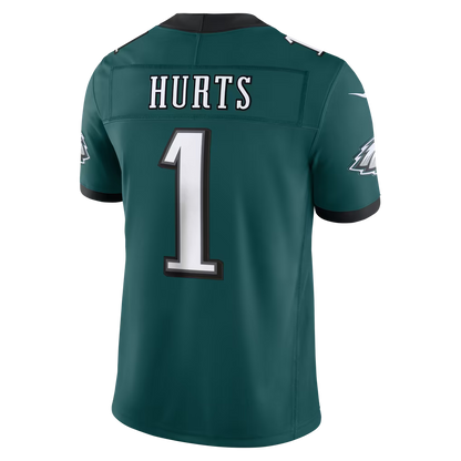 Custom Jalen Hurts Kelly Green Black White Alternate Limited Football Jersey -All Stitched