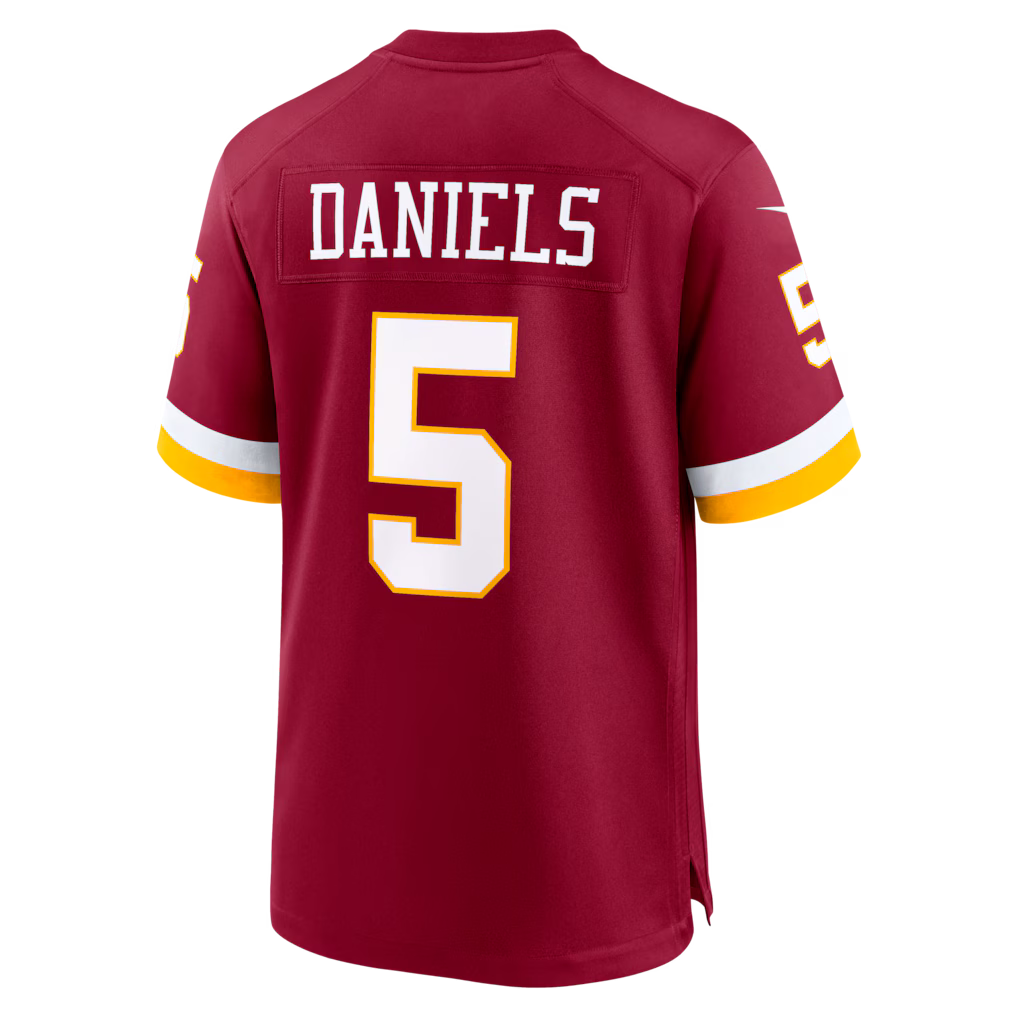 Custom 2026 Jayden Daniels Hail Raiser Terry McLaurin White Black Burgundy White Limited Football Jersey -All Stitched