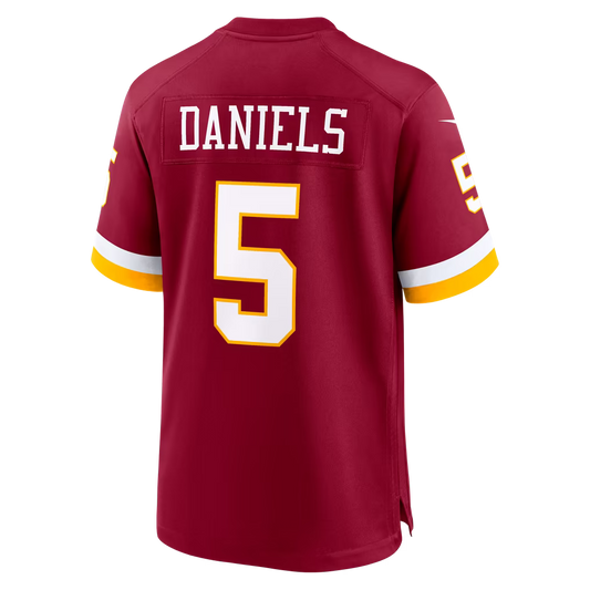 Custom Commanders Burgundy White Black Limited Football Jersey -All Stitched
