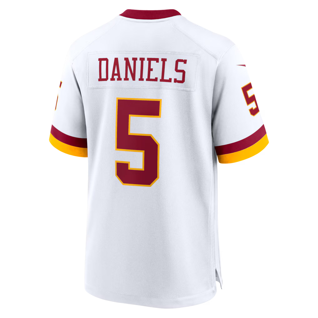 Custom 2026 Jayden Daniels Hail Raiser Terry McLaurin White Black Burgundy White Limited Football Jersey -All Stitched