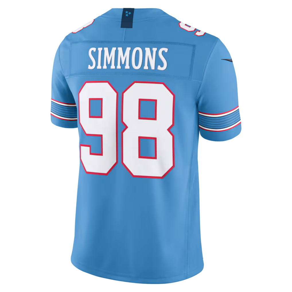 Custom Titans 2026 Vapor Light Blue White Limited Football Jersey -All Stitched