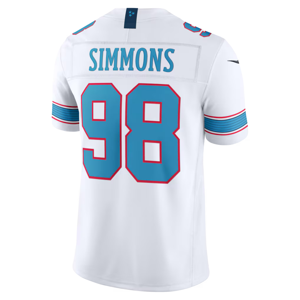 Custom Titans 2026 Vapor Light Blue White Limited Football Jersey -All Stitched