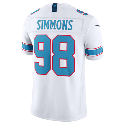 Custom Titans 2026 Vapor Light Blue White Limited Football Jersey -All Stitched