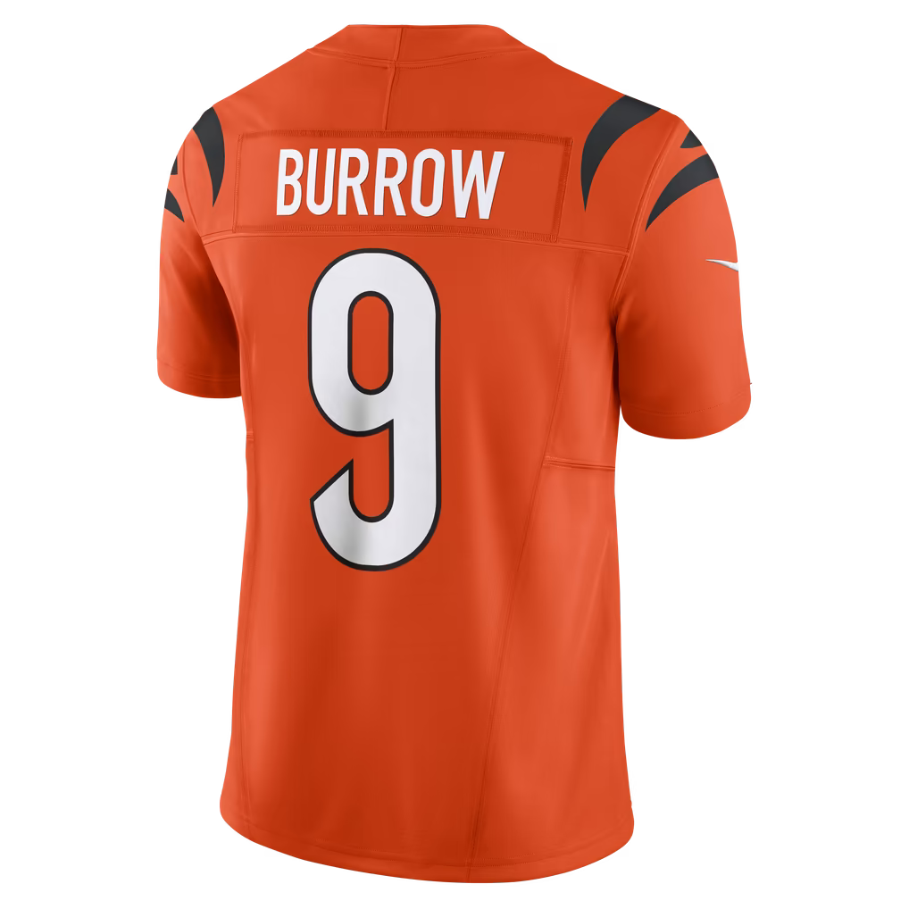 Custom Joe Burrow Dexter Lawrence II Ja'Marr Chase Bengals Black White Orange Limited Football Jersey -All Stitched
