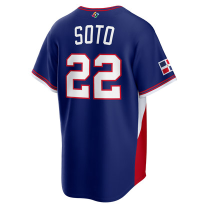 Custom Dominican Republic All Stitched Jersey Royal 2026 World Baseball Classic