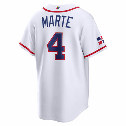 Custom Dominican Republic All Stitched Jersey White 2026 World Baseball Classic