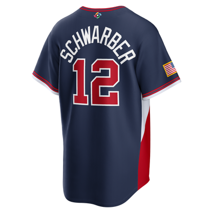 Custom USA All Stitched Jersey Navy 2026 World Baseball Classic