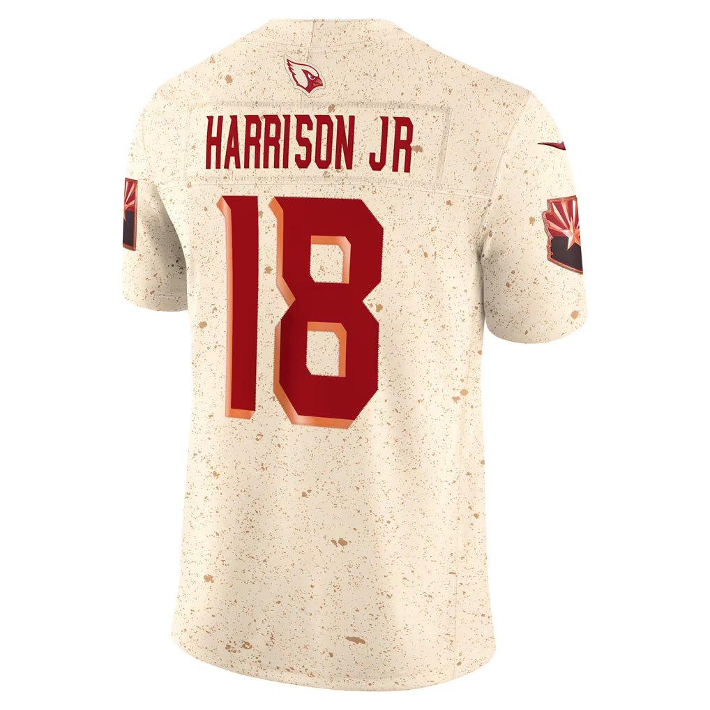 Custom 2026 Rivalries Marvin Harrison Jr. Natural Limited Football Jersey -All Stitched