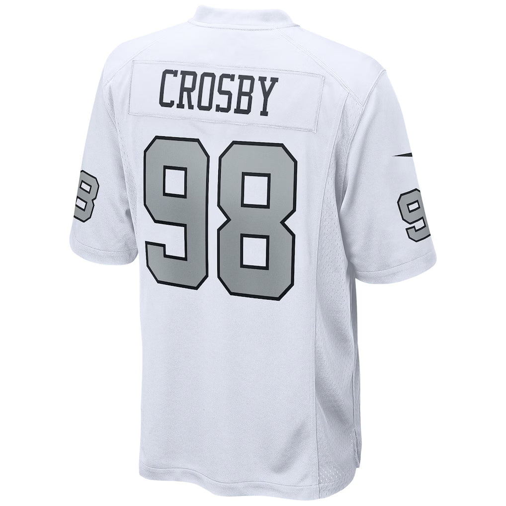 Raiders White Alternate Jersey Custom Stitched Name & Number