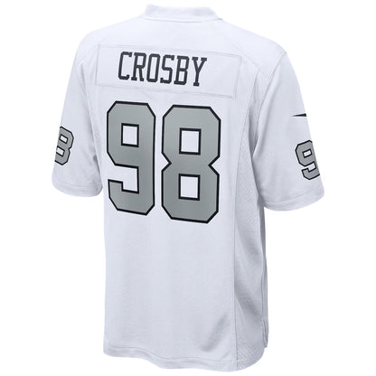 Raiders White Alternate Jersey Custom Stitched Name & Number