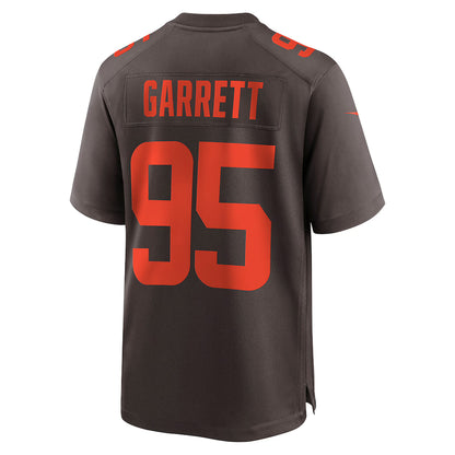 Custom Browns Alternate Brown All Stitched Jersey