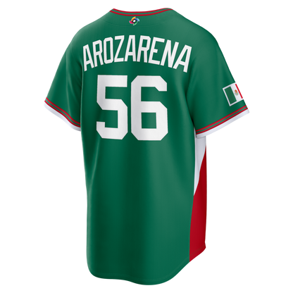 Custom Mexico All Stitched Jersey Green 2026 World Baseball Classic