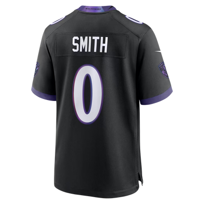 Custom Roquan Smith White Black Purple Alternate Limited Football Jersey -All Stitched