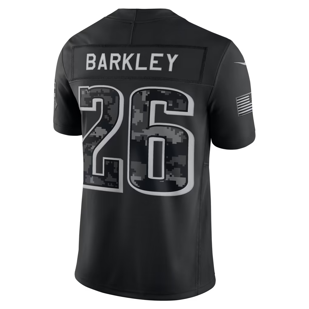 Custom Eagles 2026 Salute to Service Black Limited Football Jersey -All Stitched