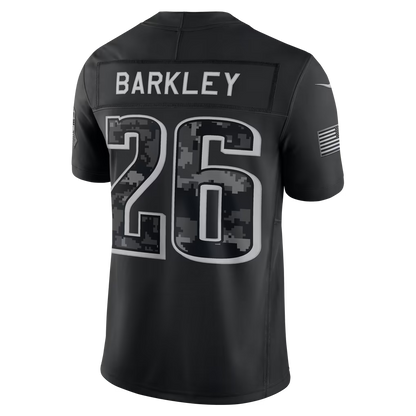 Custom Eagles 2026 Salute to Service Black Limited Football Jersey -All Stitched