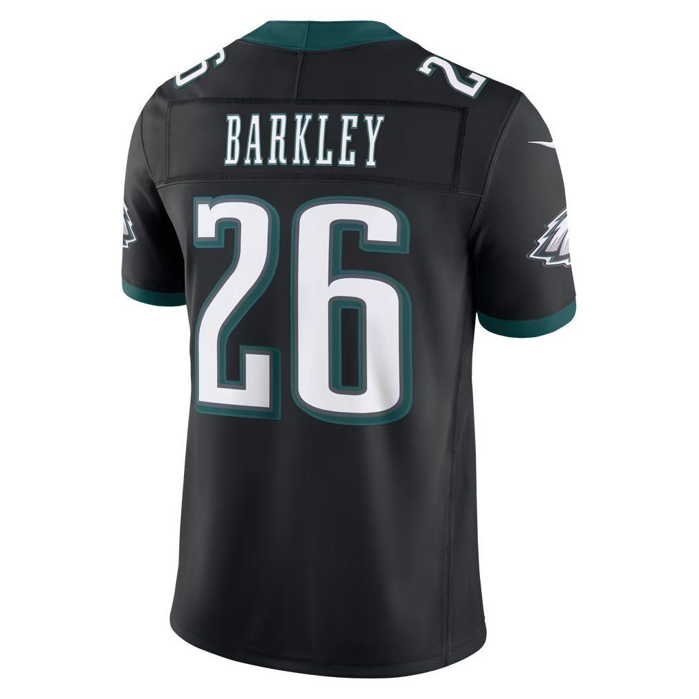 Custom Saquon Barkley Kelly Green Black White Limited Football Jersey -All Stitched