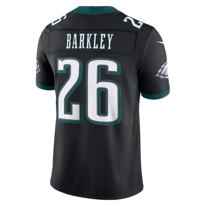 Custom Saquon Barkley Kelly Green Black White Limited Football Jersey -All Stitched