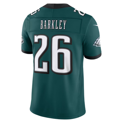 Custom Saquon Barkley Kelly Green Black White Limited Football Jersey -All Stitched