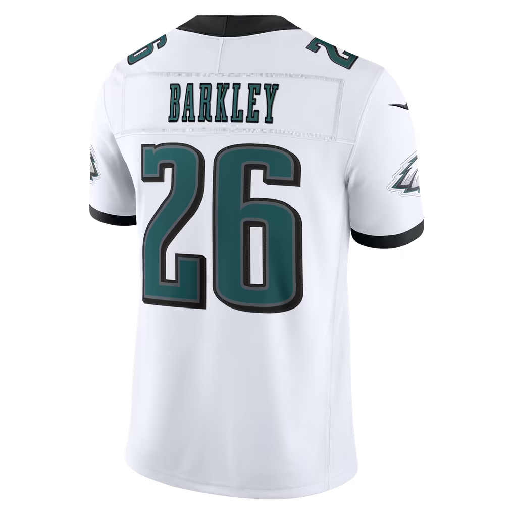 Custom Saquon Barkley Kelly Green Black White Limited Football Jersey -All Stitched