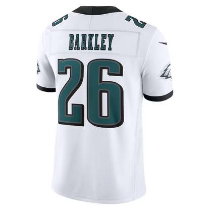 Custom Saquon Barkley Kelly Green Black White Limited Football Jersey -All Stitched