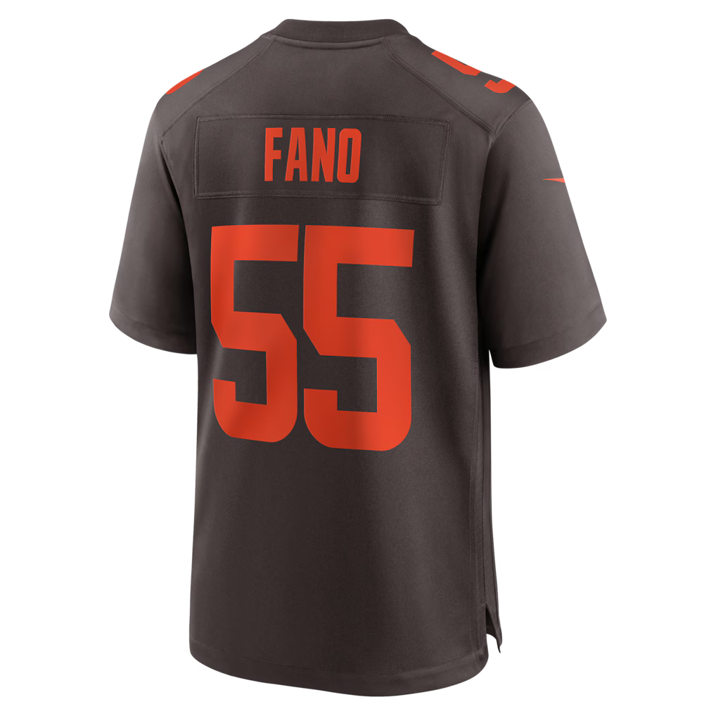 Custom Browns Alternate Brown All Stitched Jersey