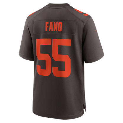 Custom Browns Alternate Brown All Stitched Jersey