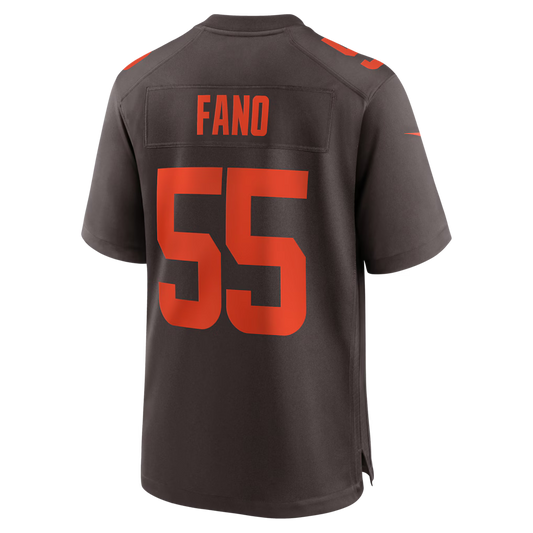 Custom Browns Alternate Brown All Stitched Jersey
