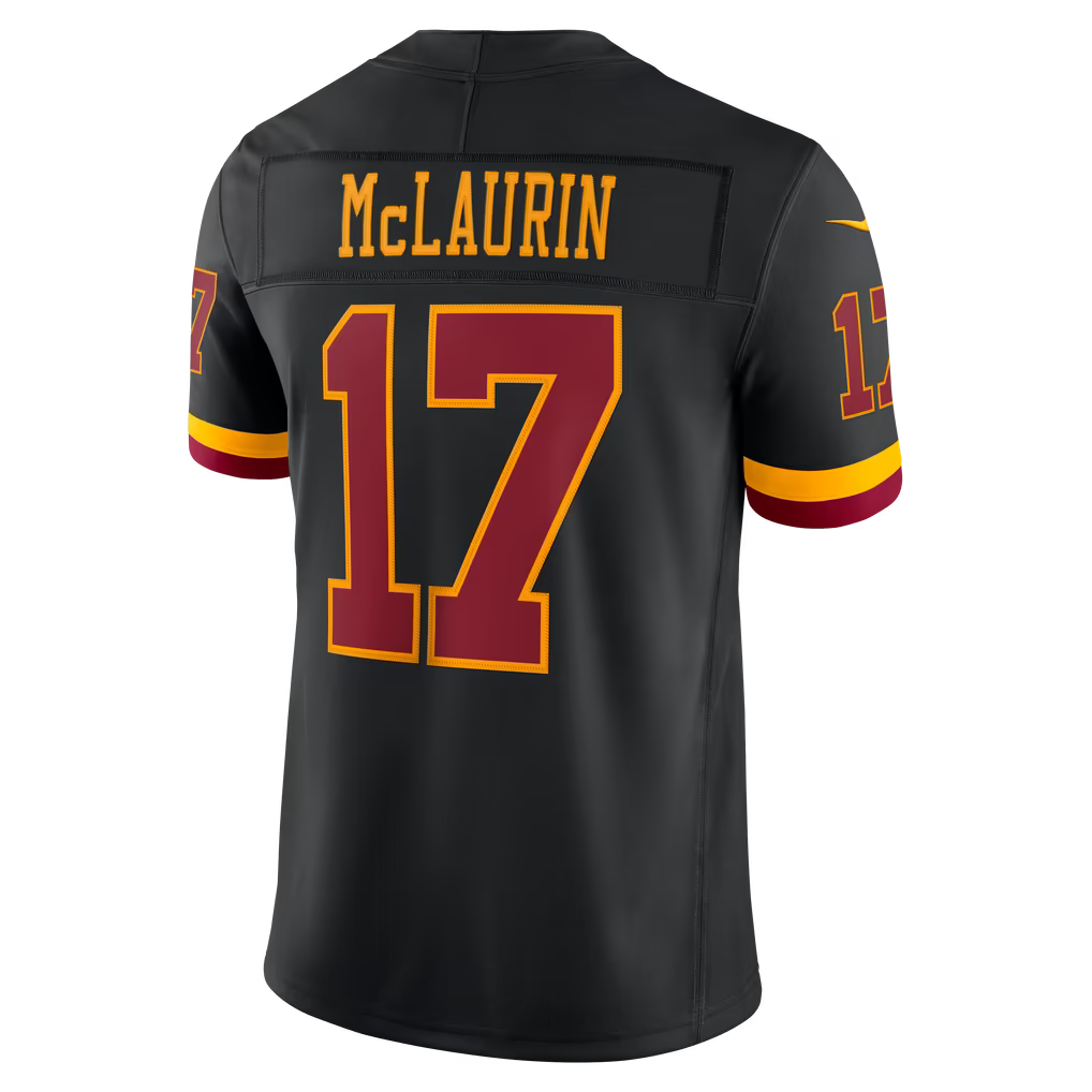 Custom Commanders Burgundy White Black Limited Football Jersey -All Stitched